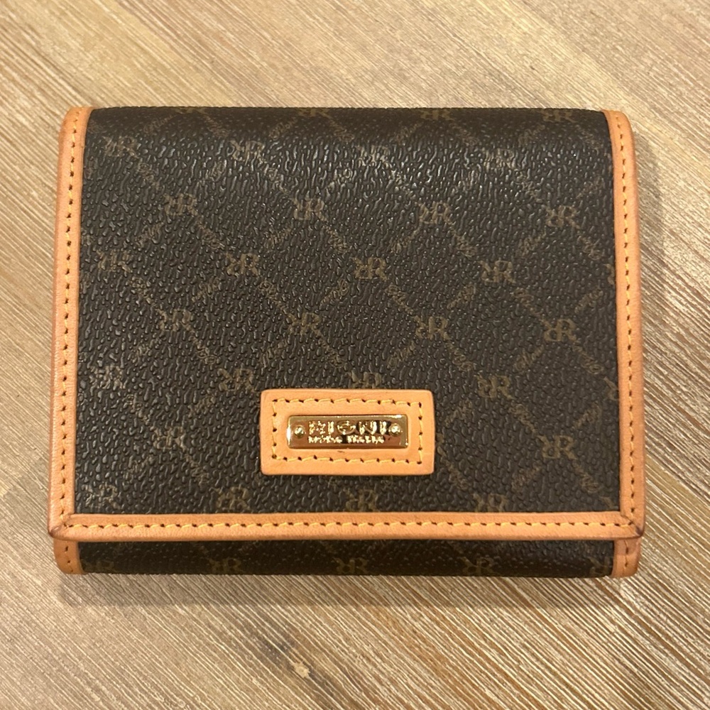 RIONI Moda Italia Genuine Leather Tri Fold Luxury Wallet Made In Italy
